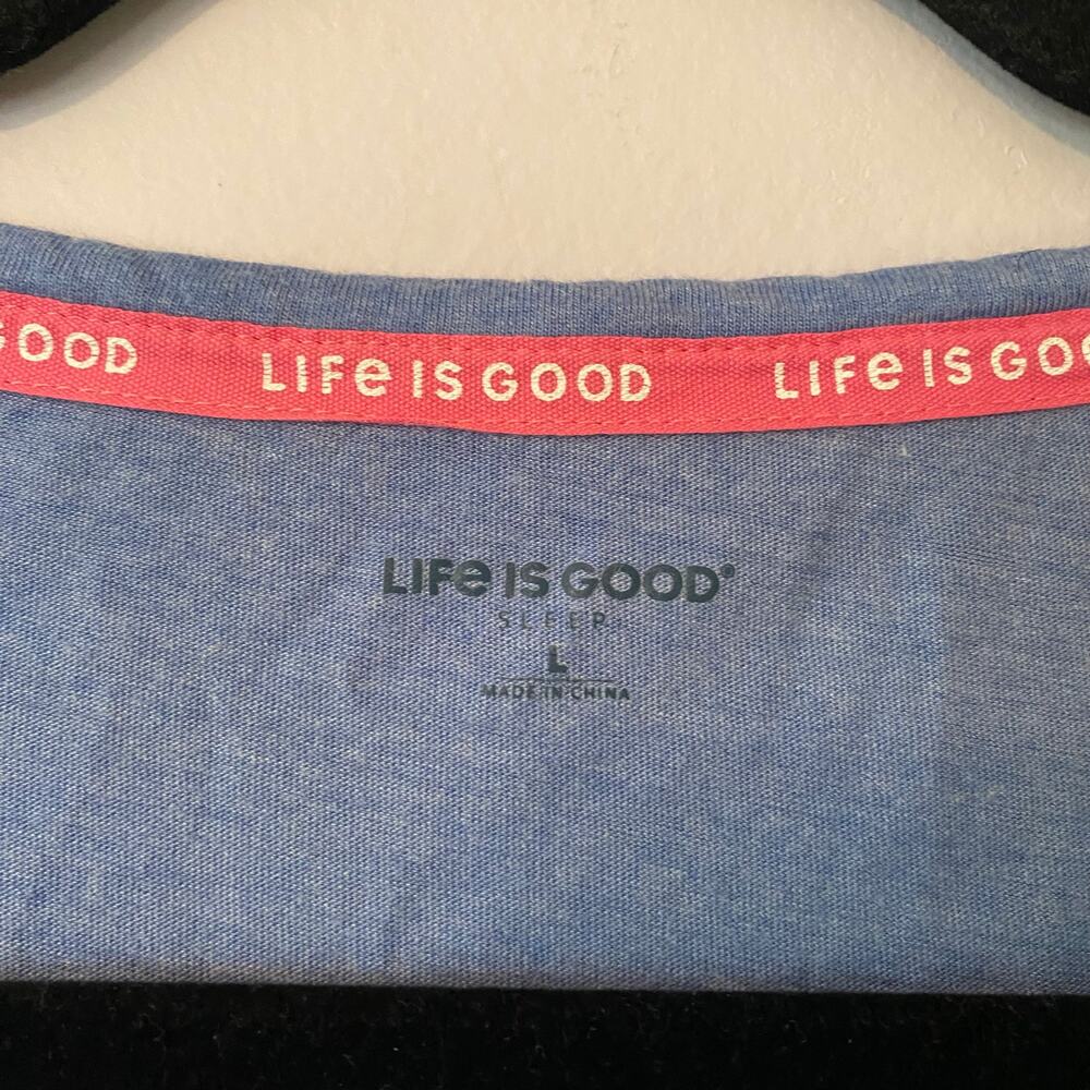 Life Is Good Blue Short Sleeve Sunset Ocean T-Shirt Casual Women's size Large - Picture 2 of 10